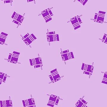 Bath towel hygiene glyph vector seamless pattern Stock Illustration