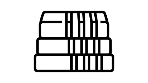Bath towel hygiene line icon animation Stock Footage 326133049