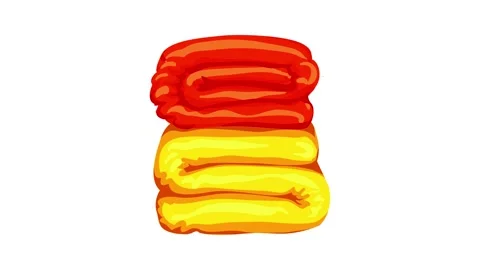 Bath towel stack icon animation Stock Footage 152554806