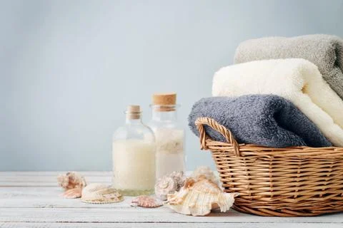 Bath towels Stock Photos