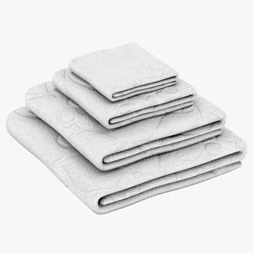 Bath Towels Set ~ 3D Model ~ Download #89228848 | Pond5