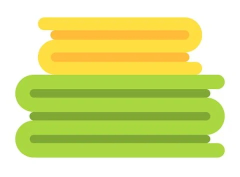 Bath towels vector icon flat isolated Stock Illustration