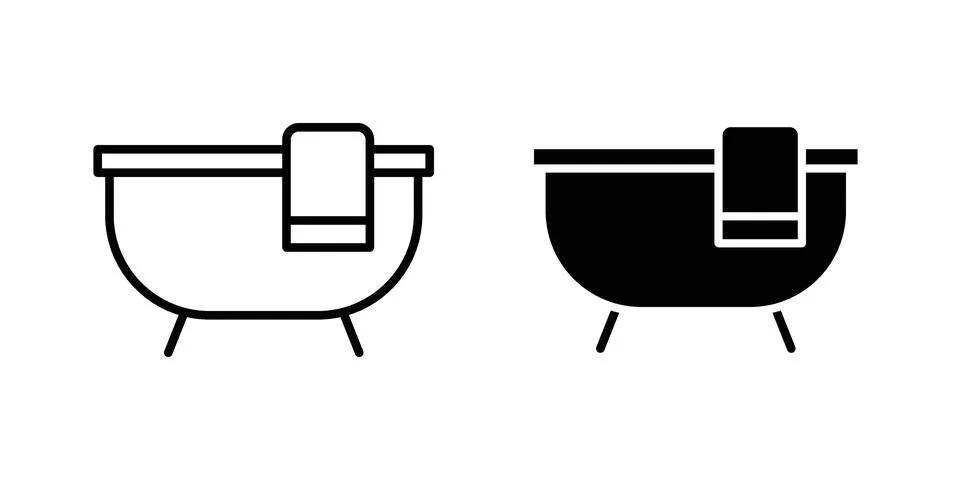 Bath tub icon vector design illustrations Stock Illustration