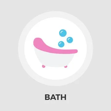 Bath Vector Flat Icon Stock Illustration