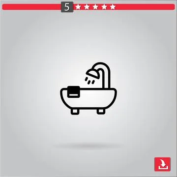 Bath vector icon Stock Illustration