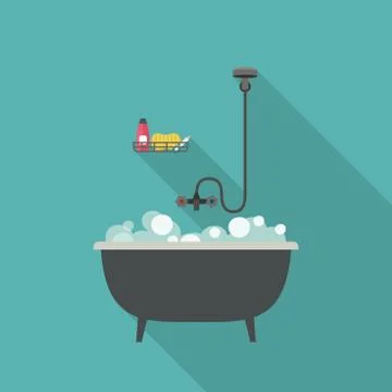 Bath vector illustration Stock Illustration
