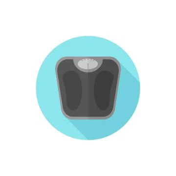 Bath weight simple flat design vector Stock Illustration