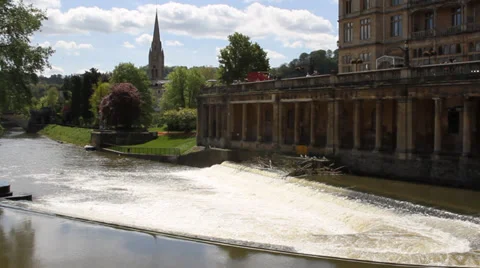 Bath Weir Stock Footage 37901982