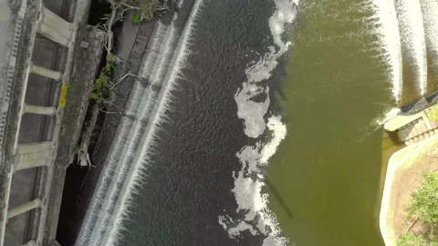 Bath weir seen from above Stock Footage 135980503