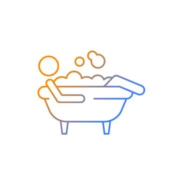 Bathe gradient linear vector icon Stock Illustration