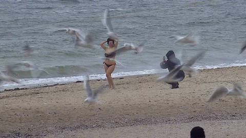 Bather Stock Footage 123361289