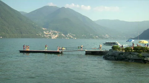 Bathers 05 Stock Footage 872168