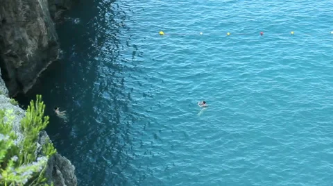 Bathers At Beach, Timelapse Video stock 43253609