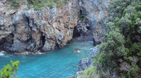 Bathers At Beach, Timelapse Stock Footage 43257087