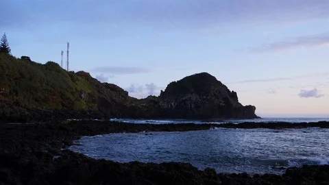 Bathing Area pool in Lajes Town, Pico Island - Azores, Portugal. Stock Footage 116464738