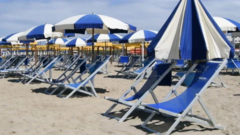 Bathing beach without tourists Stock Footage 132443574