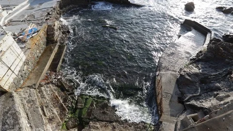 Bathing establishment in Genoa Nervi 02 Stock Footage 104322089