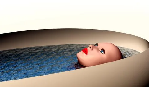 Bathing Stock Illustration