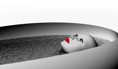 Bathing Stock Illustration