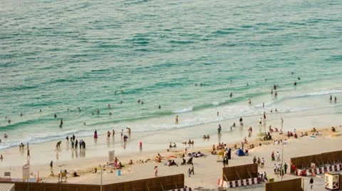 Bathing Peoples at friday Stock Footage 12344523