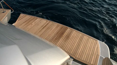 Bathing platform on a luxury yacht Stock Footage 67500733