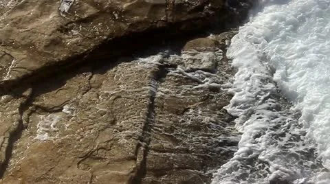 Bathing the rocky coast Video stock 20641794