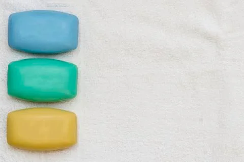 Bathing set 03-soaps Stock Photos