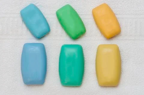 Bathing set 04-soaps Stock Photos