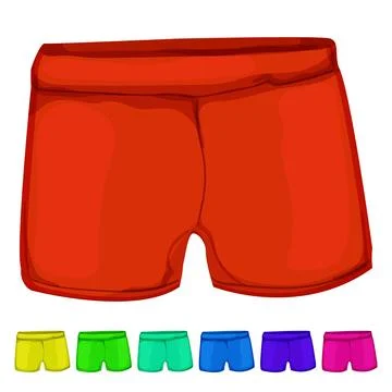 Bathing swimsuit men cartoon vector graphic Stock Illustration