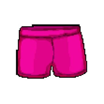 Bathing swimsuit men pixel art vector illustration Stock Illustration