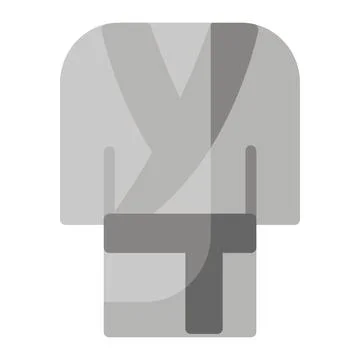 Bathrobe Icon In Color Fill. Flat Style. Isolated on White Background Stock Illustration