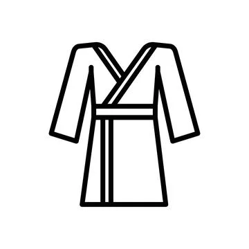 Bathrobe Icon Set Comfortable Garment Illustrations for Home and Spa Use 스톡 일러스트