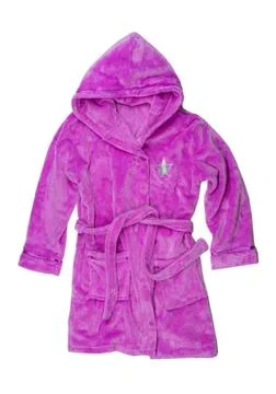 Bathrobe isolated on white background Soft pink housecoat. Isolate on whit... 스톡 사진