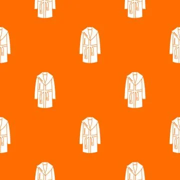 Bathrobe pattern orange Stock Illustration