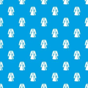 Bathrobe pattern seamless blue Stock Illustration