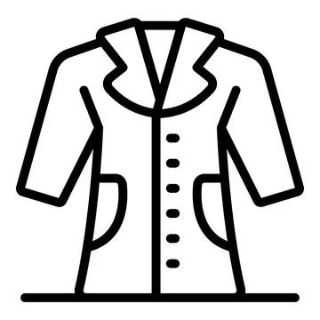 Bathrobe with pockets and shawl collar, relaxing loungewear icon Stock Illustration