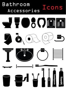 Bathroom accessories Stock Illustration