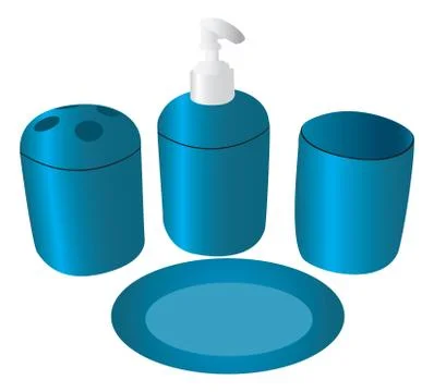 Bathroom accessories 库存插图