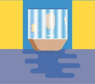 Bathroom with amenities Stock Illustration