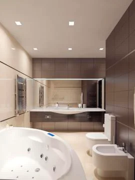 Bathroom avant-garde style Stock Illustration