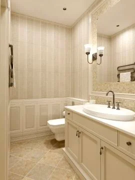 Bathroom avant-garde style Stock Illustration
