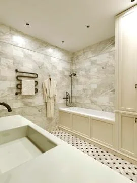 Bathroom avant-garde style Stock Illustration