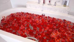 Woman Hand Preparing a Home Bath with Petals Dropping Red Rose Petals to  Water, Lifestyle Stock Footage ft. petals & red - Envato Elements