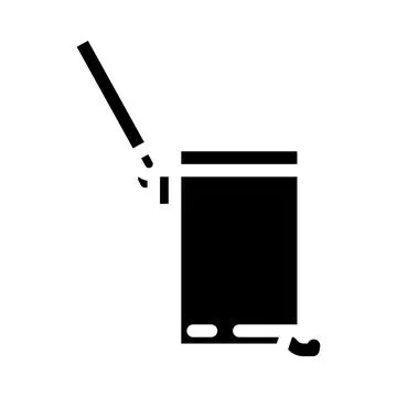 Bathroom bin bathroom interior glyph icon vector illustration Illustration