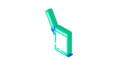 Bathroom bin bathroom interior isometric icon animation Stock Footage 327293898
