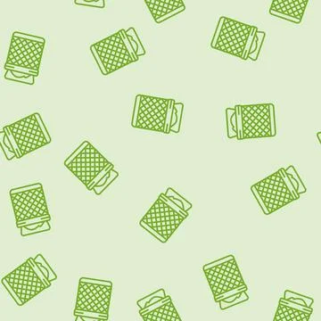 Bathroom bin bathroom interior line seamless pattern Stock Illustration