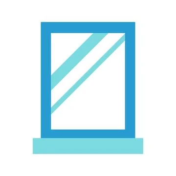 Bathroom Blue Mirror Illustrazione stock