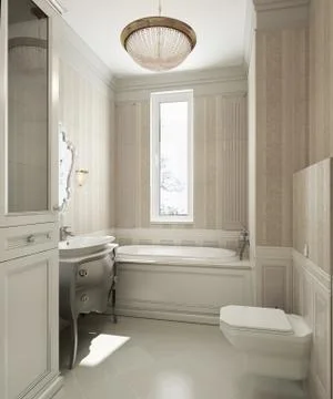 Bathroom classic style Illustrazione stock