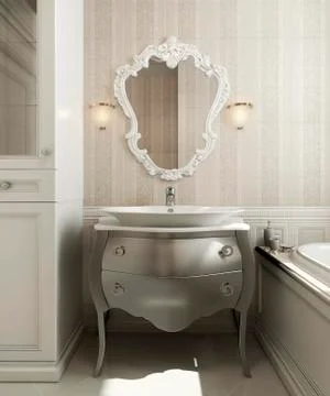 Bathroom classic style Stock Illustration