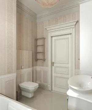 Bathroom classic style Stock Illustration